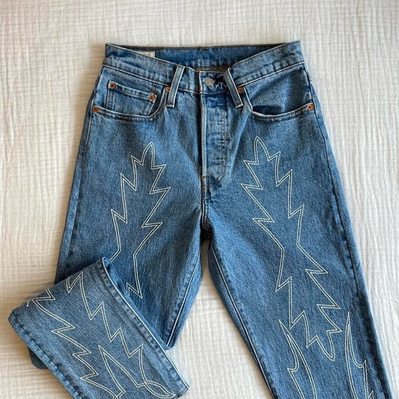 Levi's Denim - Embroidered Levi’s 501 Jeans
